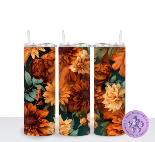 Fall Flowers Tumbler