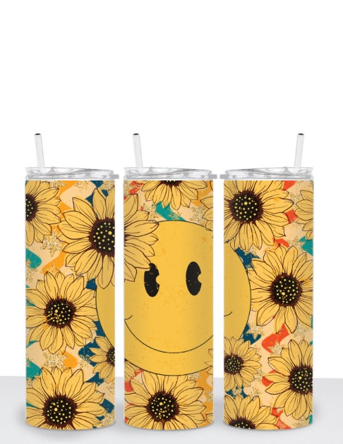 Retro Smiley Sunflower