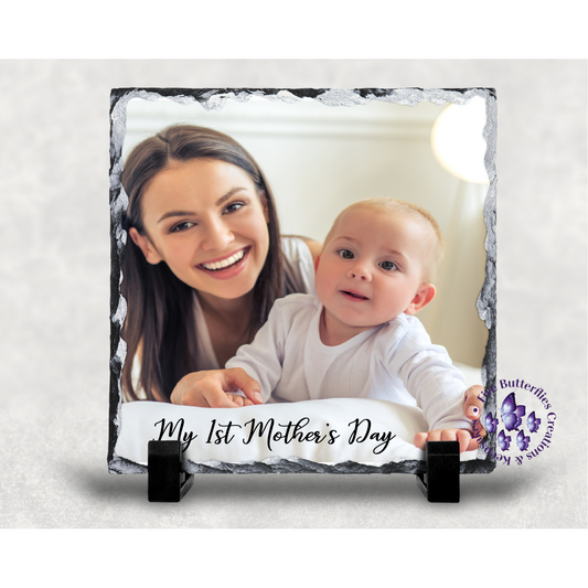 5.5” x 5.5” Square 1st Mother's Day Photo Slate