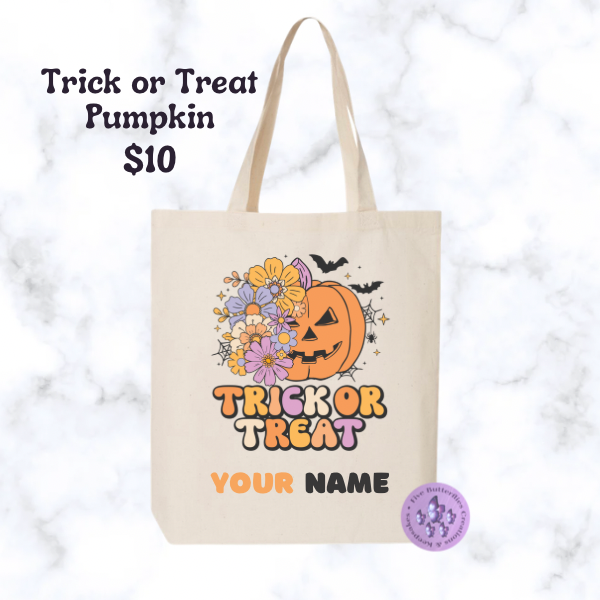Trick or Treat Pumpkin Tote