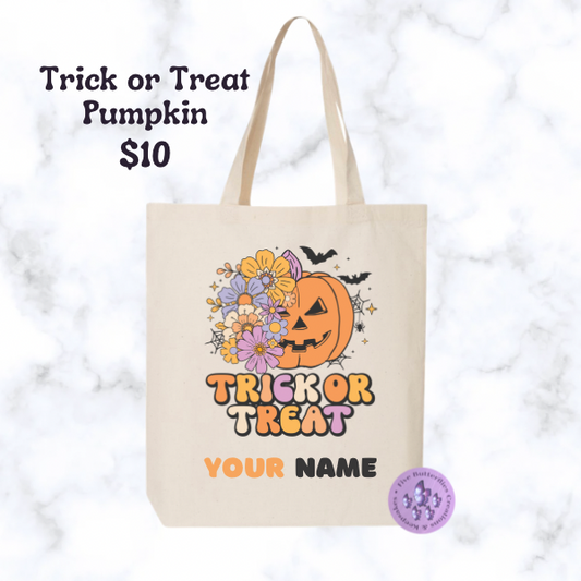 Trick or Treat Pumpkin Tote