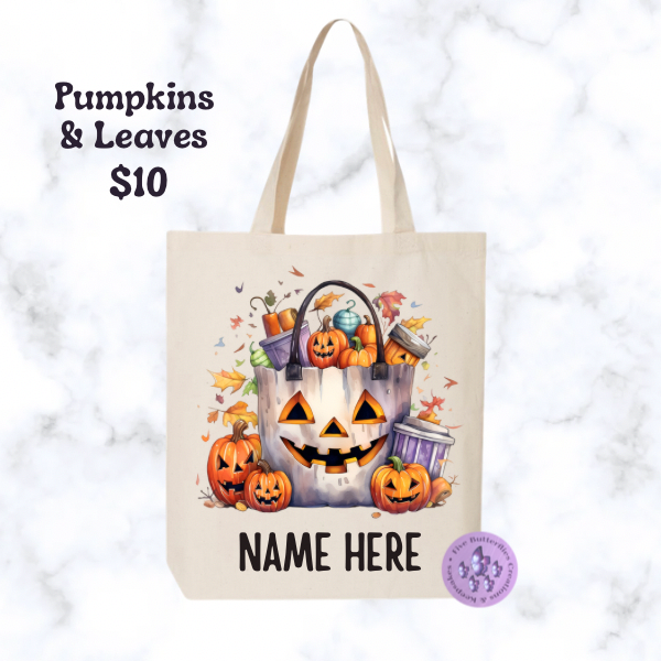 Pumpkins & Leaves Tote