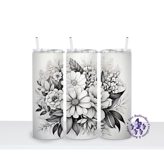 Black & White Flowers