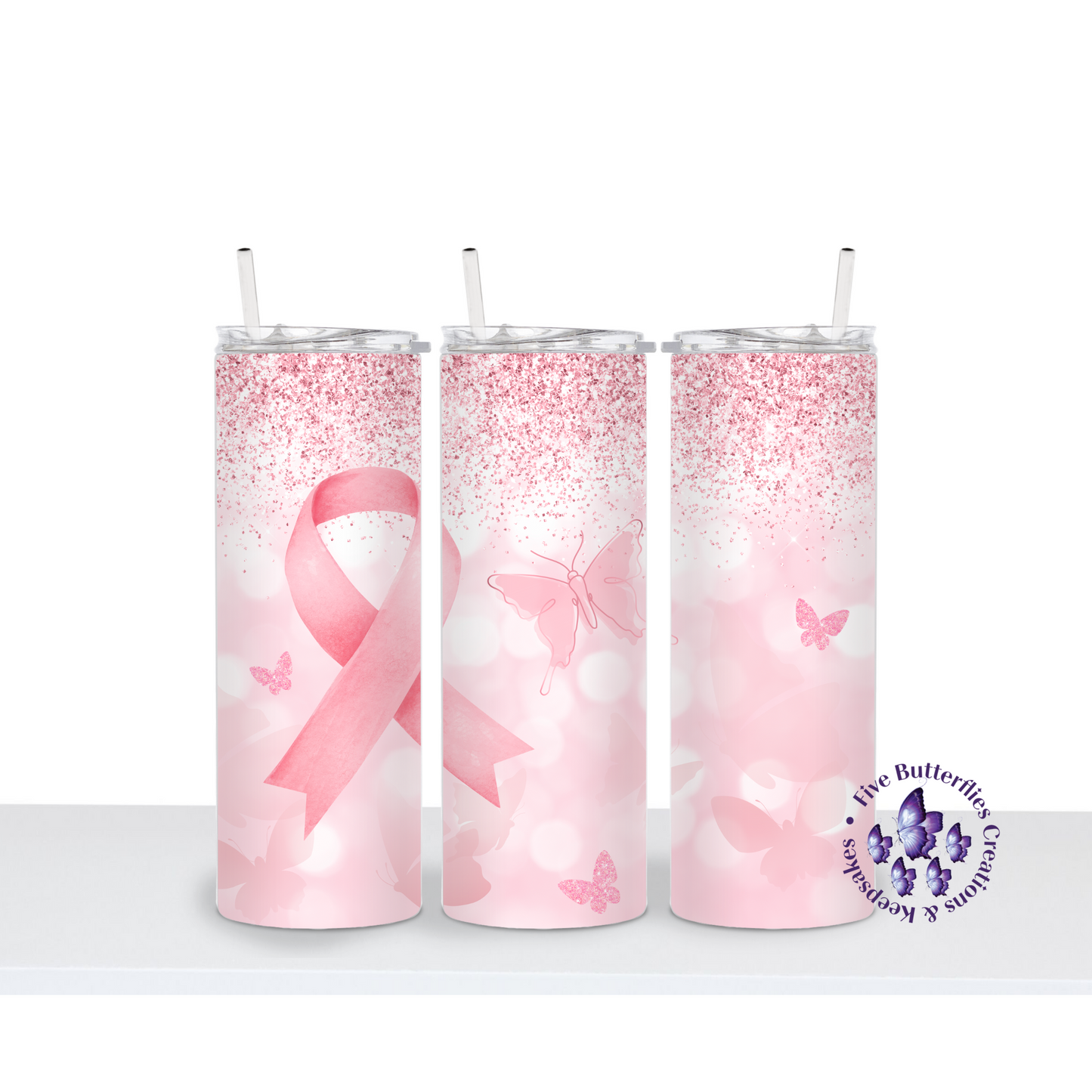 Breast Cancer Ribbon & Butterfly