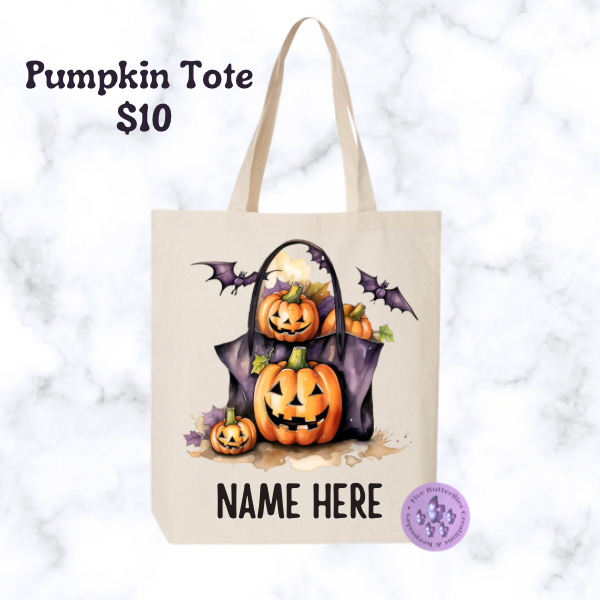 Pumpkin Bats Tote