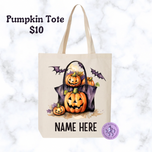 Pumpkin Bats Tote