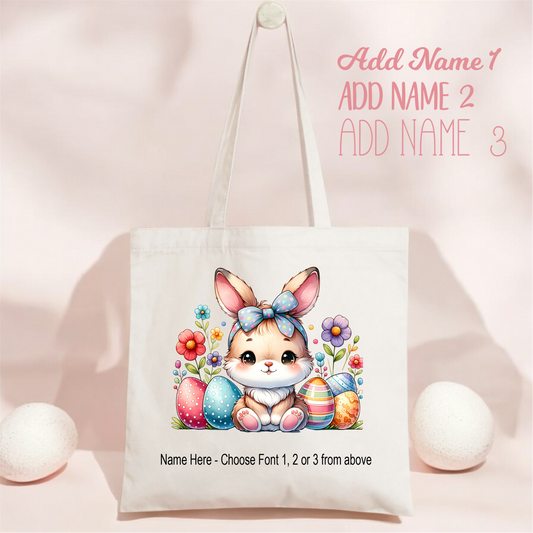 Easter Tote_Bunny Polka Dot Bow BUNNY_2