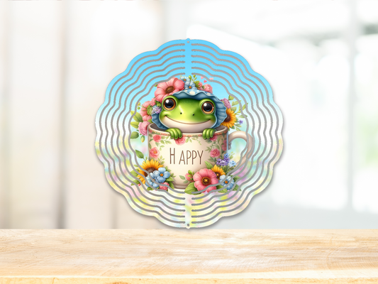 Happy Frog Wind Spinner