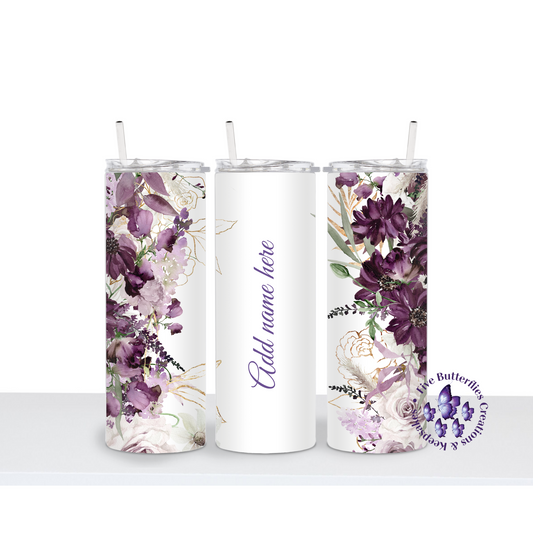 Purple Flowers w/name