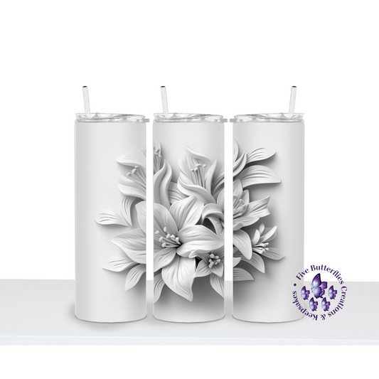 White Lily 3D Flowers