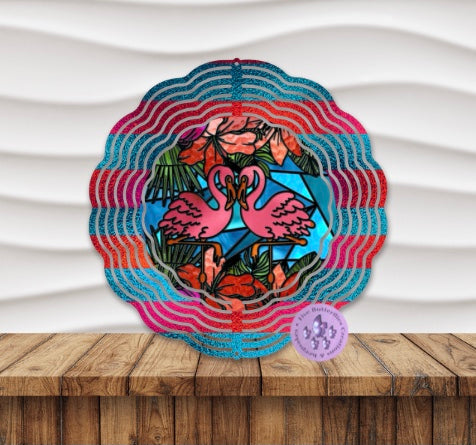 8” Flamingo Wind Spinner w/swivel hook