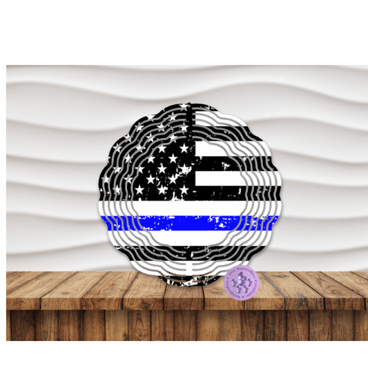 8” Blue Line Wind Spinner w/swivel hook