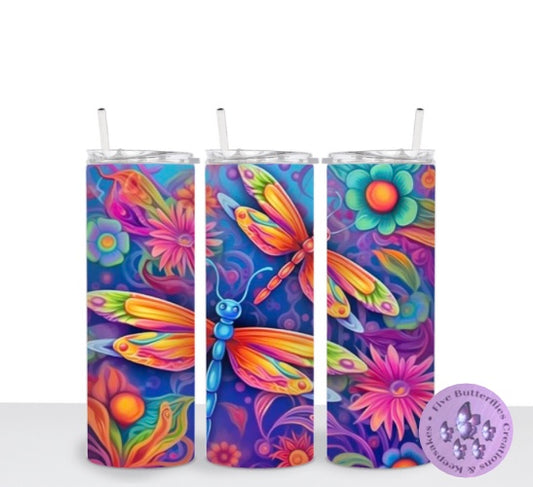 Colorful Dragonfly Tumbler