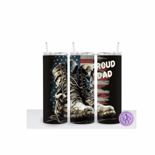 Patriotic Military Boots_Proud Dad