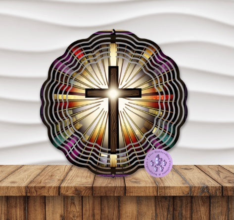 8” Starburst Cross Wind Spinner w/swivel hook