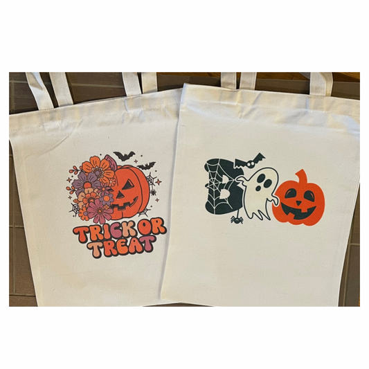 Halloween Canvas Tote Bag_trick or treat