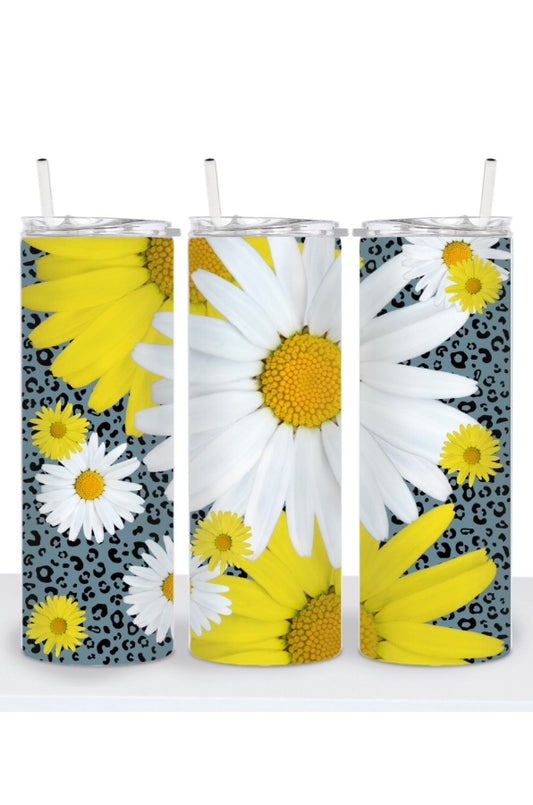 Daisy_Yellow & white w/gray black leopard