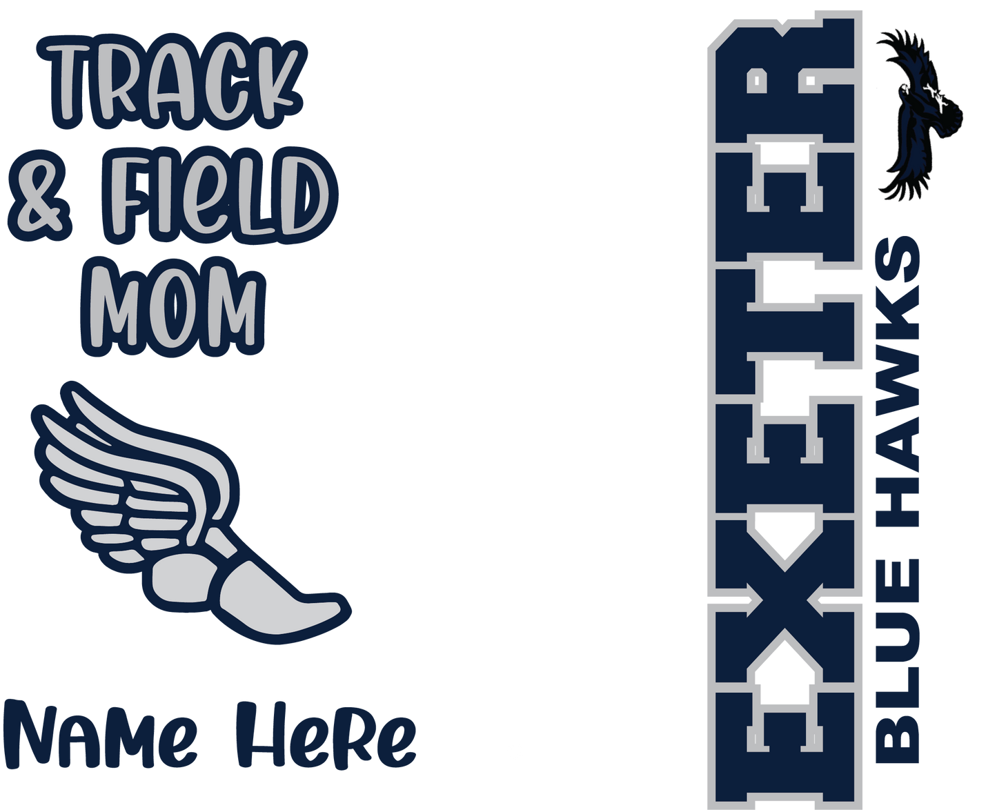 Track & Field Mom or Dad School Tumbler  (EXETER)