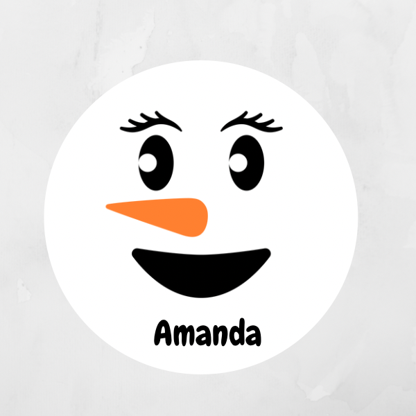 Snowgirl Face w/name