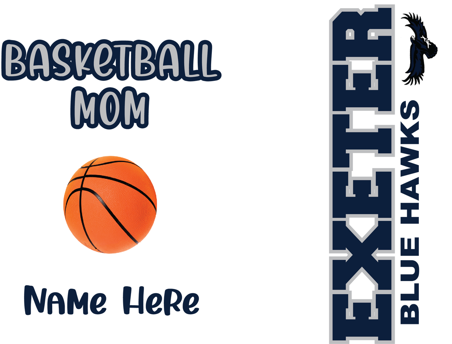 Basketball Mom or Dad School Tumbler  (EXETER)