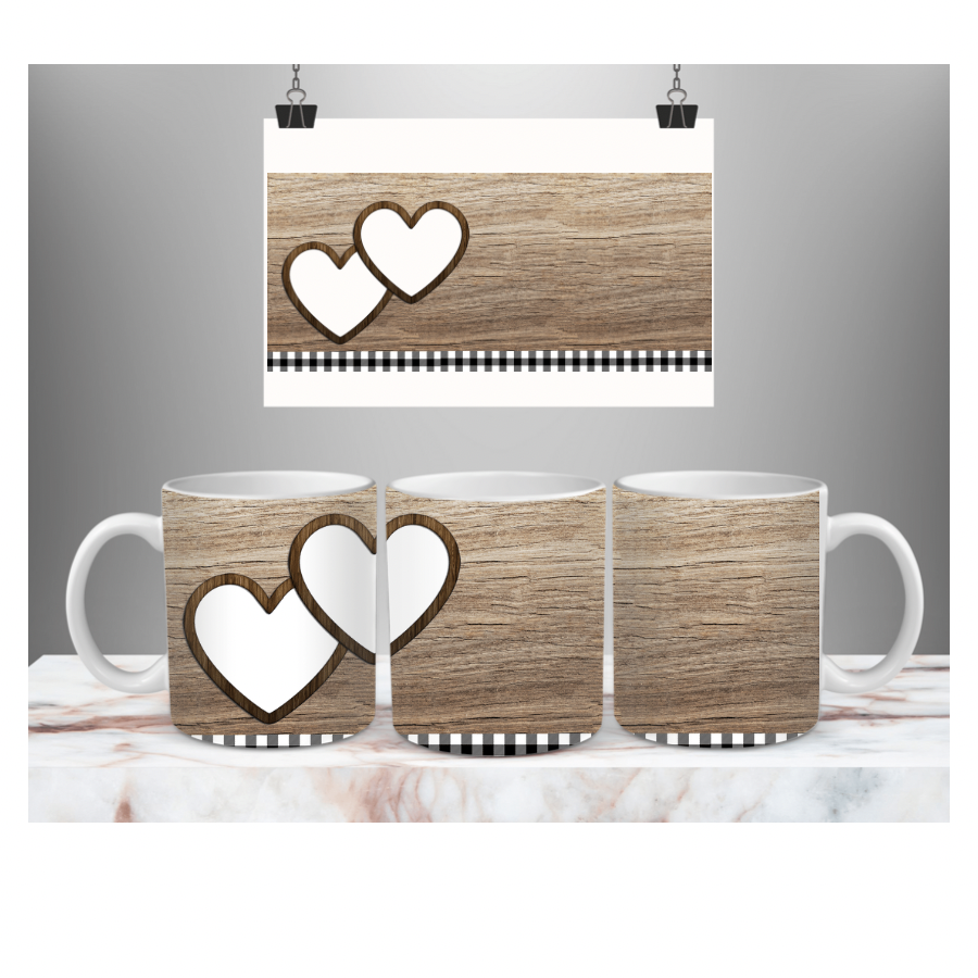 Double Heart Woodgrain