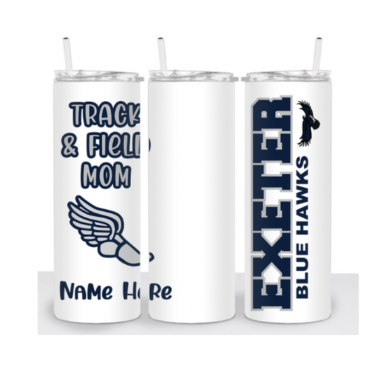Track & Field Mom or Dad School Tumbler  (EXETER)