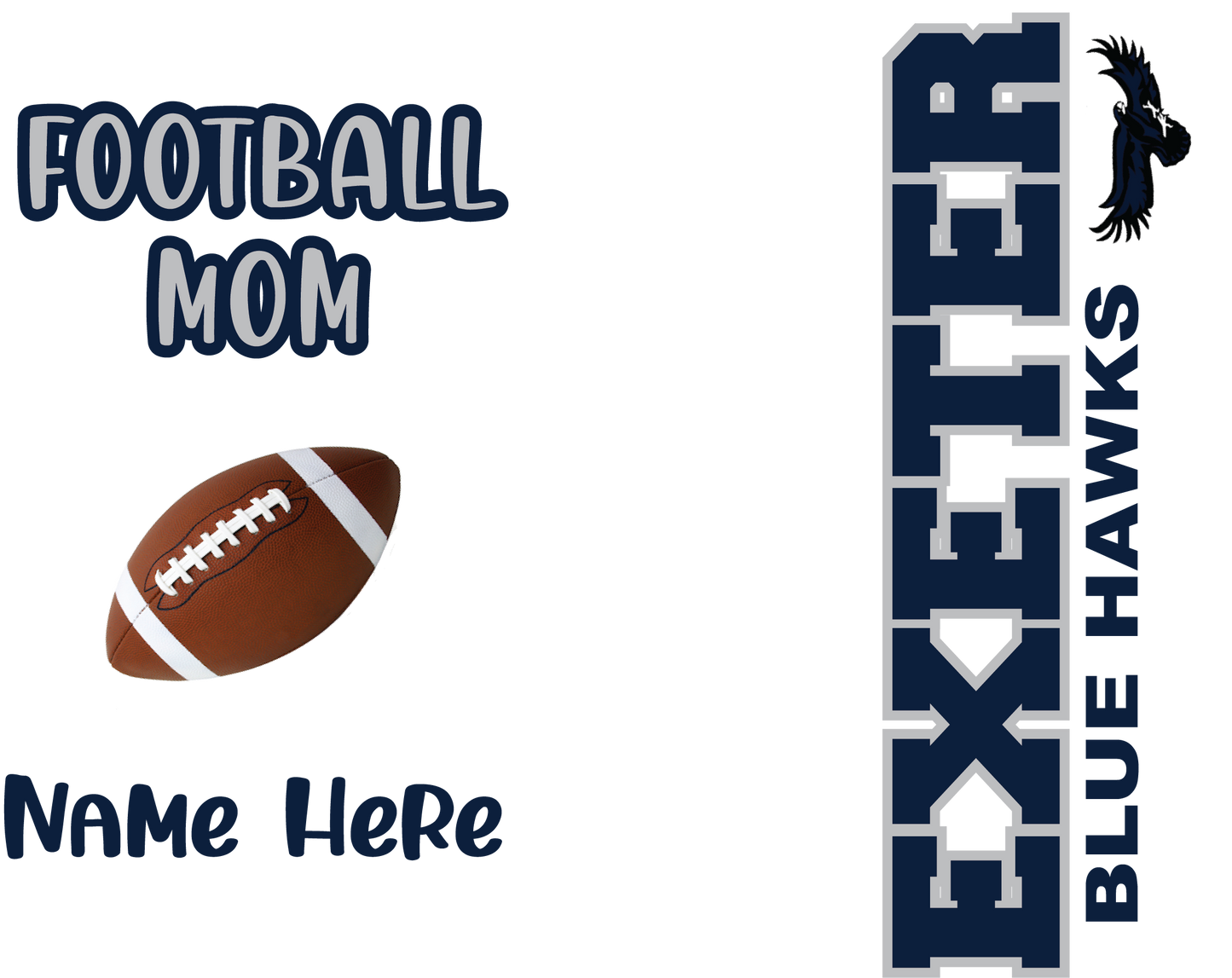 Football Mom or Dad School Tumbler  (EXETER)