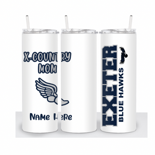 X-Country Mom or Dad School Tumbler  (EXETER)