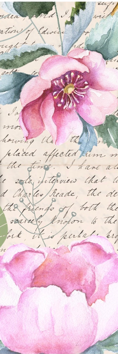 Bookmark_Pink Watercolor Flower