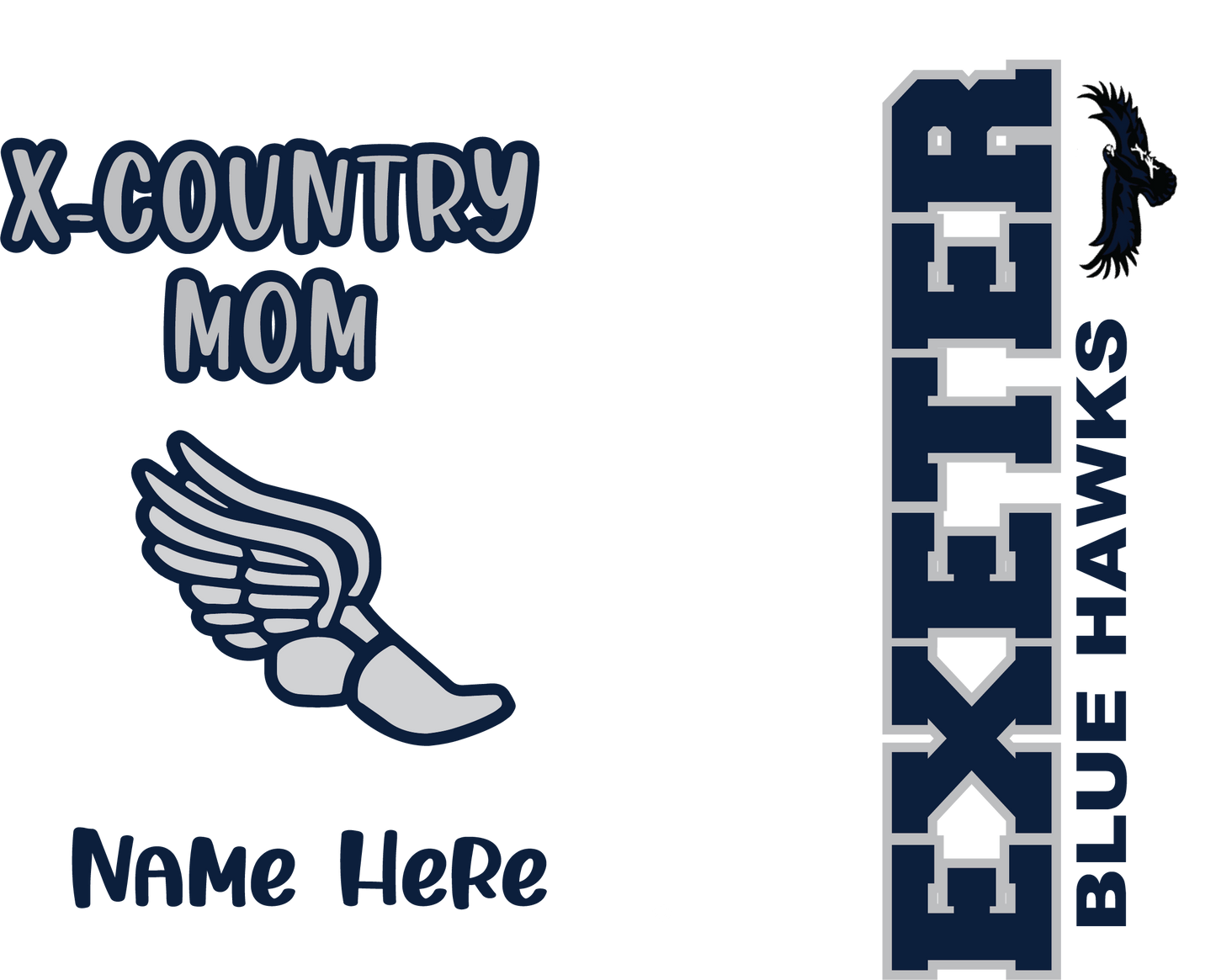 X-Country Mom or Dad School Tumbler  (EXETER)