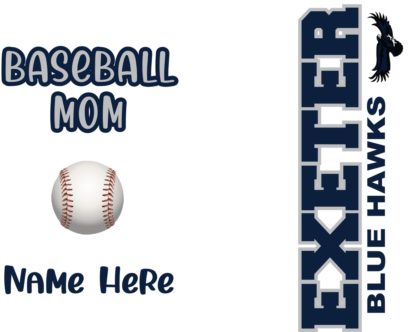 Baseball Mom or Dad School Tumbler  (EXETER)