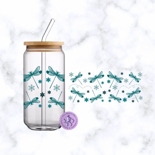Dragonflies Glass Can