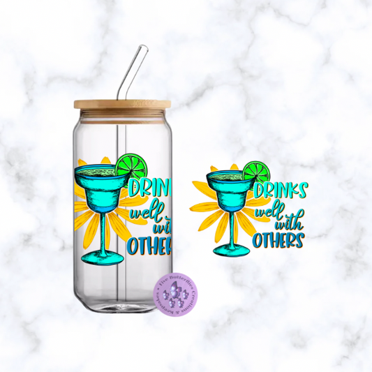 Drinks Well With Others Glass Can