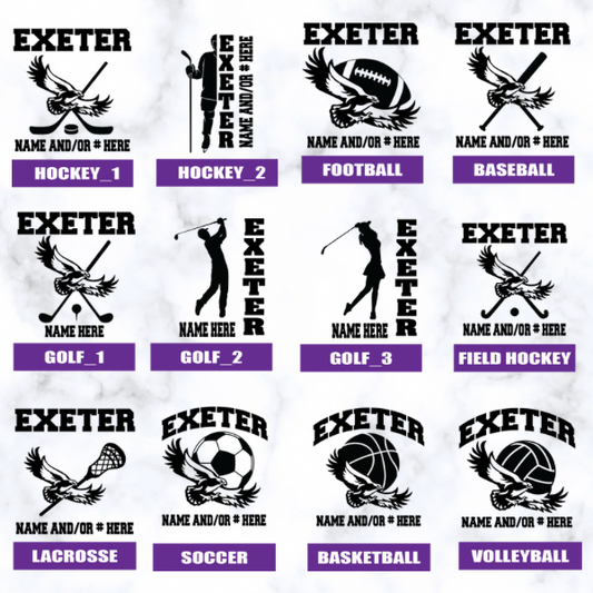 Exeter Sports Decals
