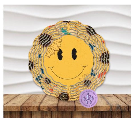 8” Smiley Face Wind Spinner w/Swivel Hook