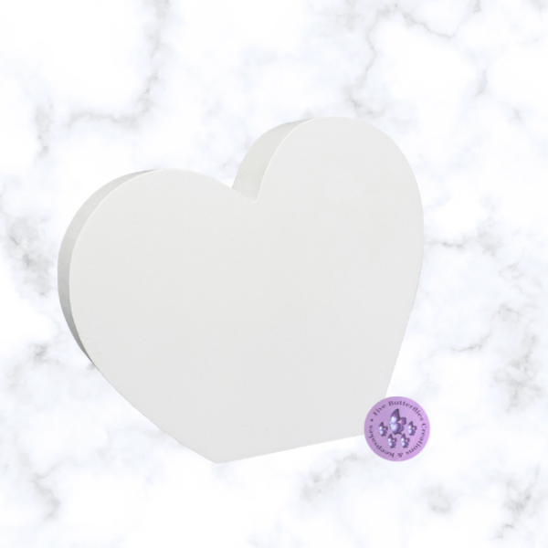 White Wood Heart Block_Custom