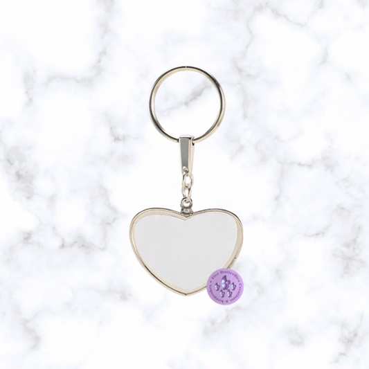 Heart Keychain, double sided_custom