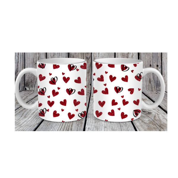Red Hearts Mug