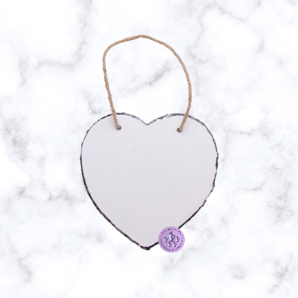 8” Heart Photo Slate - Blank/Custom